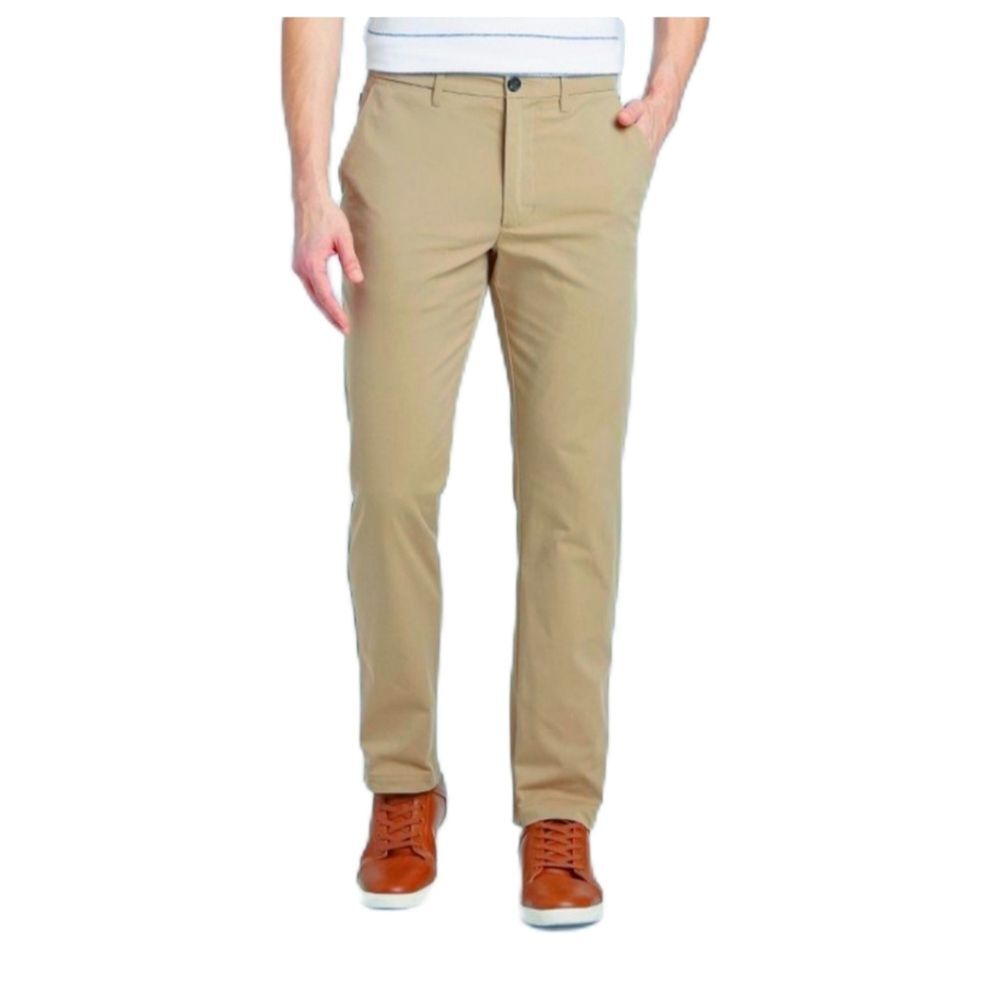 Goodfellow Hennepin Tech Slim Chino Khaki Pants - Size 30x32 Mens - Tan Beige